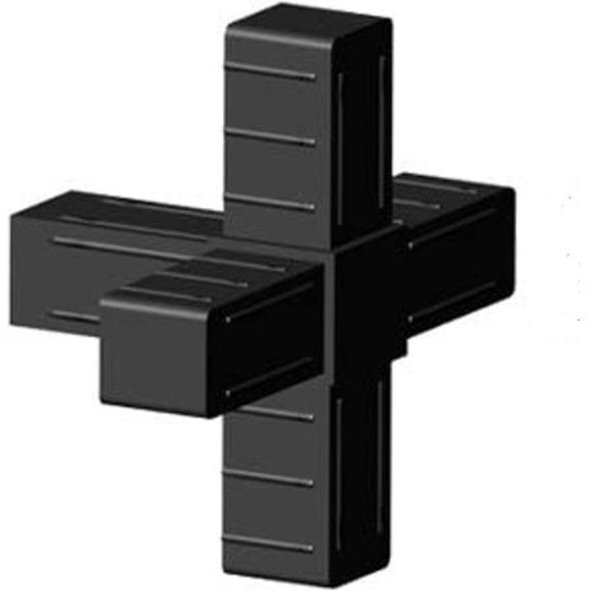 Verbinder Kreuz+1 20x20x1.5cm schwarz